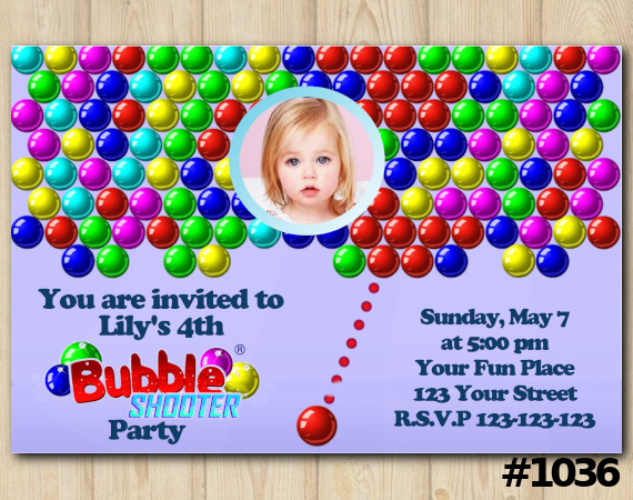 Bubble Shooter Invitation | Personalized Digital Card